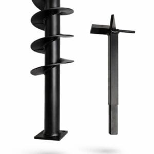 Świder ślimak 145mm z wiertłem motylkowym 145 mm na żerdzie 30x30mm